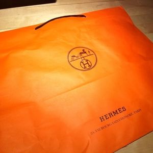 Hermes Orange gift paper bag for birkin or Kelly